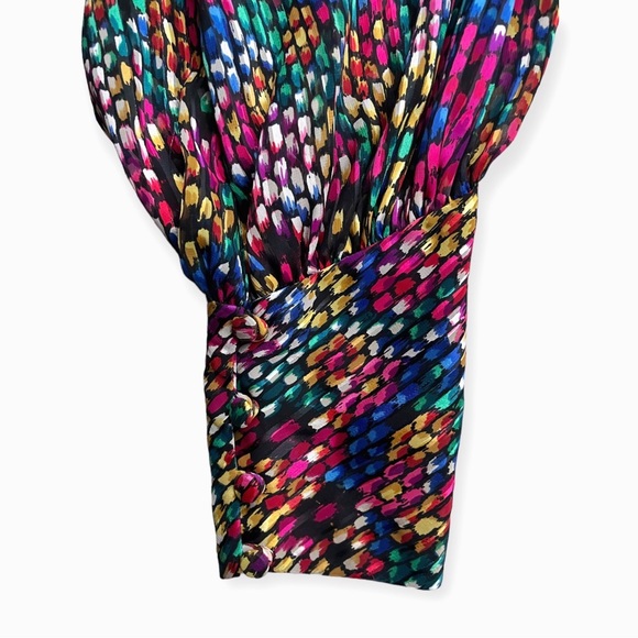 Stunning 1980s Hanae Mori I. Magnin Vintage Dress in Colorful Abstract Print, 10 - Picture 10 of 13